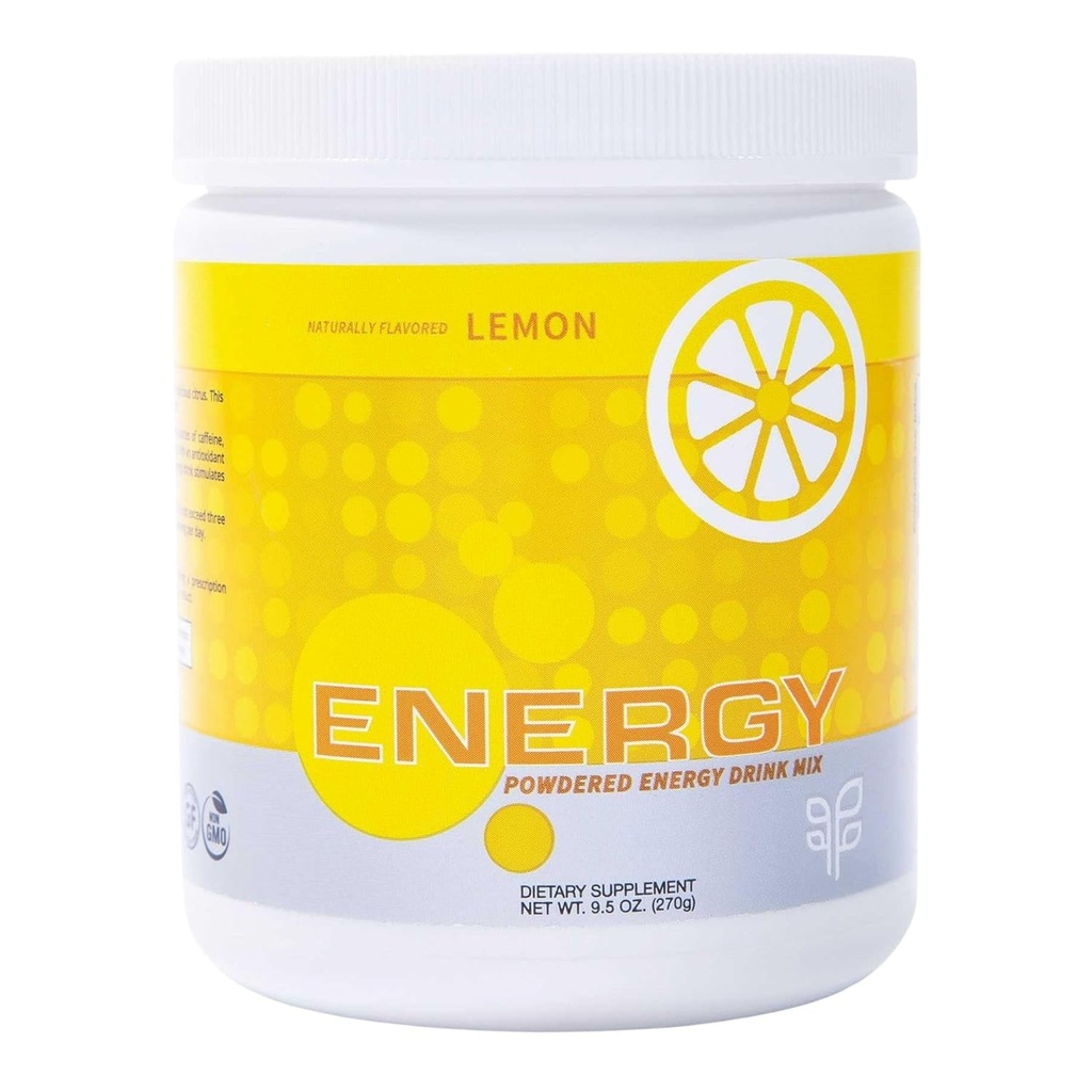 PURE Energy Drink Mix, Zesty Lemon Wheatgrass Organic Juice, Baleno s antioxidanty & Essential, Mineral Rich Vitamin A, C, E, a B6 Natural Boost & Wellness, Nulový cukr Formule, 270g