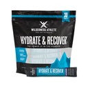 Wilderness Athlet - Hydrate & Recover 124; Liquid Hydration Packets Electrolyte Drink Mix - Recover Faster with Bcaas - 30 Single Serving Hydrate Packets (Blue Raspberry)
