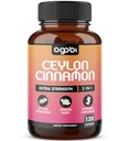 Ceylon Skořice Kapsle - Kombinované s Ginger Root a Kurkumin Dodatek - 120 Vegan Kapsle