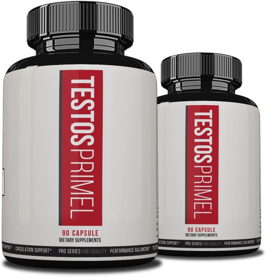 Testos Primel Advanced Formule, TestosPrimel pro svaly Síla, Testoprime, 180 Kapsle, 2 Měsíční dodávky