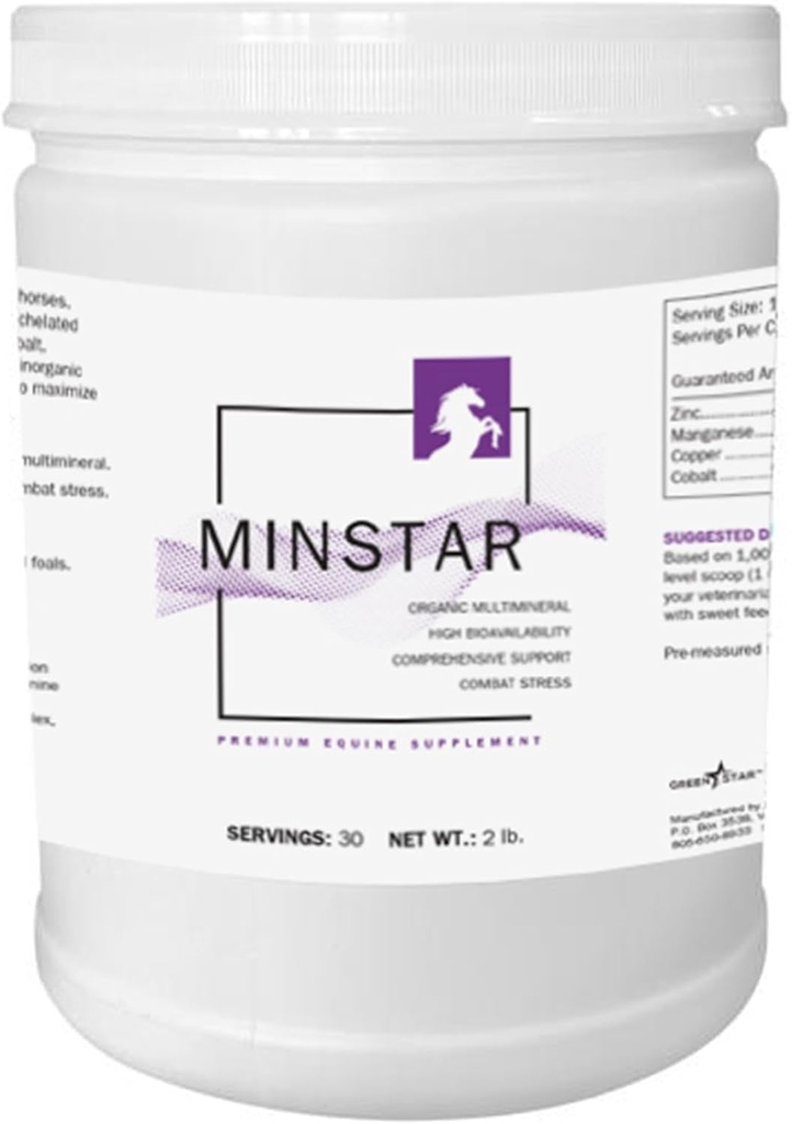 Green Star, MinStar, Powder Equine Dodatek, Doplňková látka, 2 Lbs