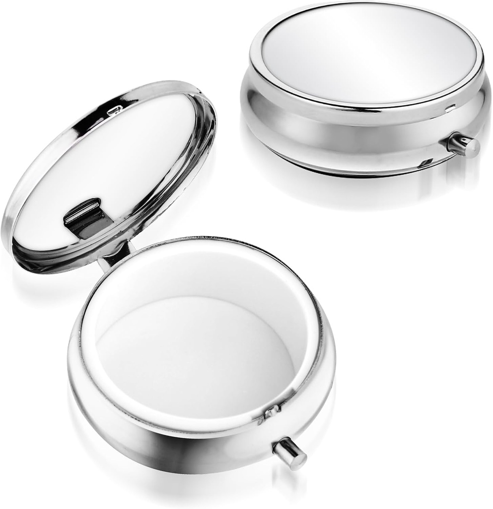 Sibba Portable Medicine Pill Case, Cestování Multi- Functional Moisture Proof Pill Box pro Purse & Pocket, Cute Metal Medicine Pill Organizer Box pro vitamíny, Fish Oil & Supplementary (1 Completion)