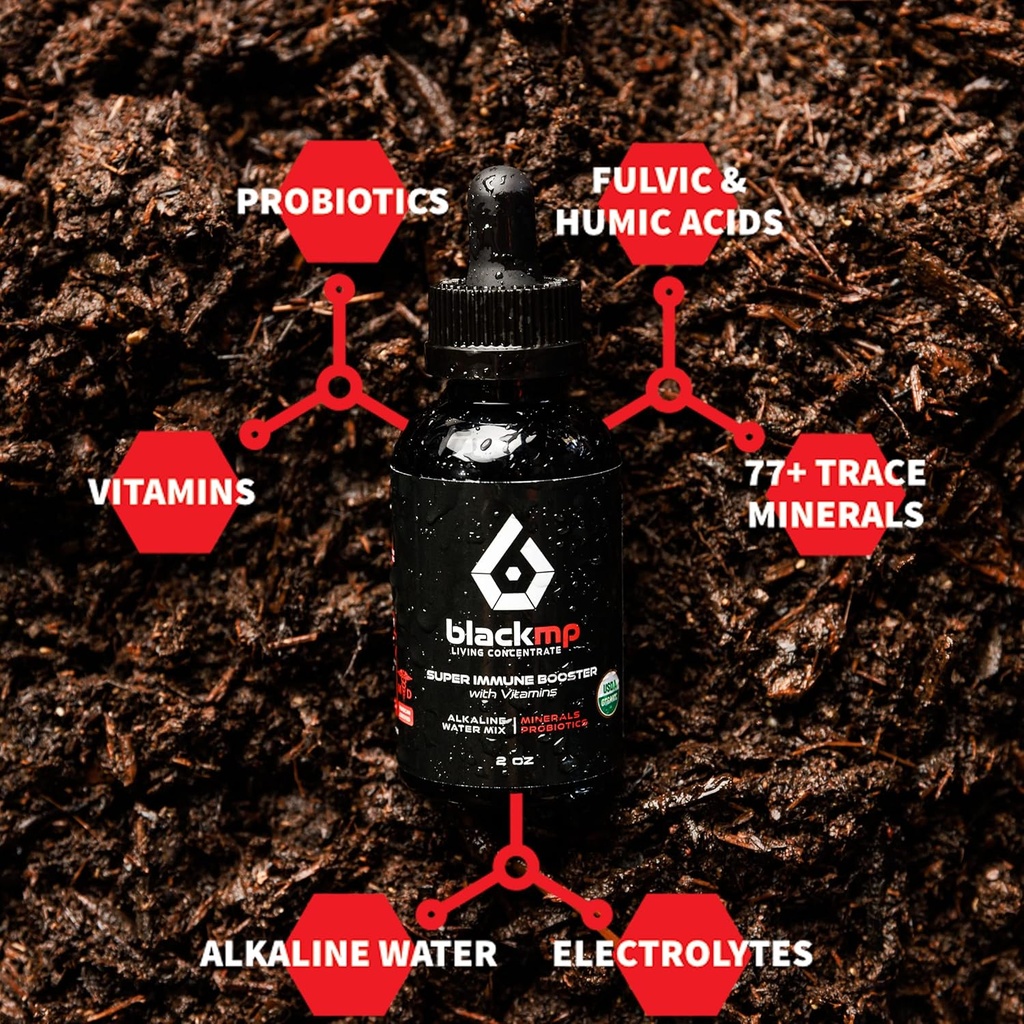 Super imunitní booster kapky s vitamins- farmaceutický stupeň Fulvic & Humic Acids & USDA Certified Organic Probiotics. Obnovuje Gut zdraví, posiluje imunitní systém a tělesné funkce. - 2oz