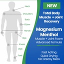 Menthol Relief Muscle and Joint Foam - Magnesium Spray Menthol Formule - Joint and Muscle Relief - Relax Tight Muscles - Ease Muscle Cramps Fast - All Natural - Relief for Legs, Neck, Back.