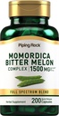 Piping Rock Bitter Melon Kapsle 124; 1500mg kapsle 124; 200 pilulky 124; Momordica Charantia Extract 124; Complex Herb dodatek 124; Non- GMO, gluten zdarma