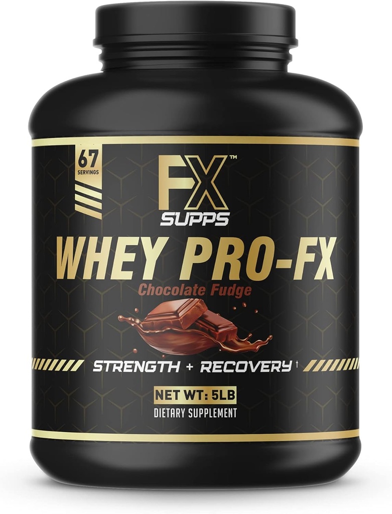 FXSUPPS syrovátka Pro-FX Protein Powder (Chocolate) Ideální příspěvek cvičení Recovery dodatek s přirozeně Occurring BCAA pro muže a ženy, podporuje svalovou obnovu a sílu, 5.0 Pound