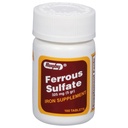 Rugby Ferrous Sulfath 325mg Tablety - Železný dodatek pro ženy a muže - 100 Počet (1 balení)