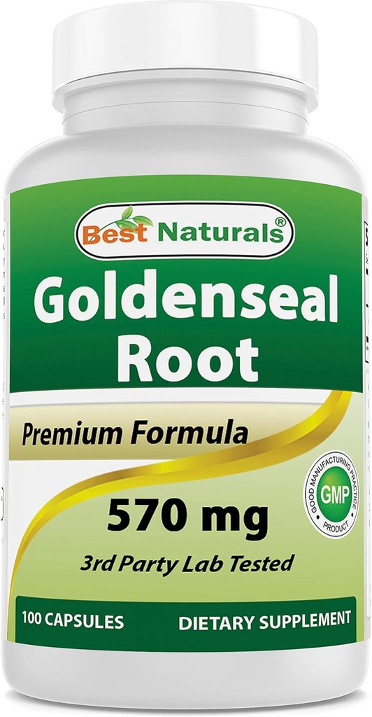 Nejlepší Naturals Goldenseal Root 570 mg (Non- GMO) 100 tobolek