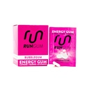 RUN GUM Bubblegum Energy Chewing Gum 50mg Caffeine Taurin & B-Vitamíny per bit, 24 Kusy (balení po 12) Cukr zdarma, nula kalorie, žádný aspartam, a gluten zdarma