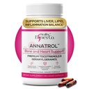 Annatrol Bone & Heart Health Support, Premium Annatto Tocotrienols & Geranylgeraniol (GG) Vitamin E Complex, podporuje zdravý cholesterol, krevní cukr bilance, anti- zánětlivé a jaterní funkce
