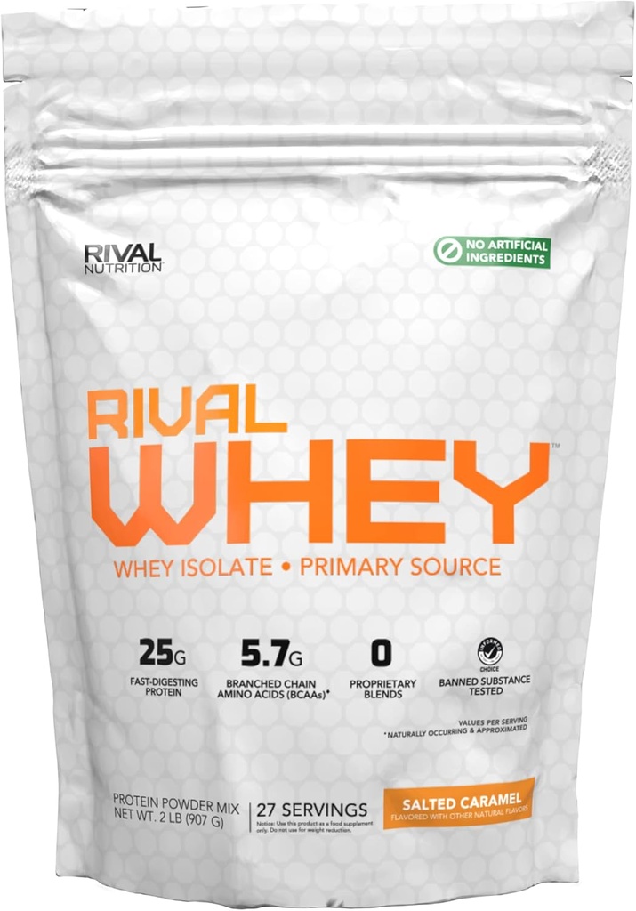 Přirozeně ochucená rival Syrovátka - slaný karamel 2lb