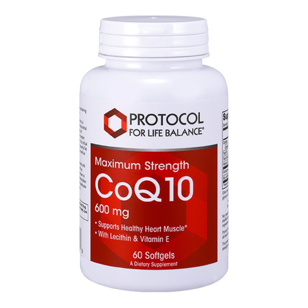 PROTOKOL PRO LIFE BALANCE CoQ10 600mg - s vitaminem E & Soy Lecithin - CoQ10 dodatek - Halal & Egg free - 60 Softgels