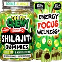 Čisté himalájské shilajit gumies - High potency Gold Grade Resin - Energy Boost a imunitní podpora pro muže a ženy s Ashwagandha a Shatavari - Apple & Kiwi