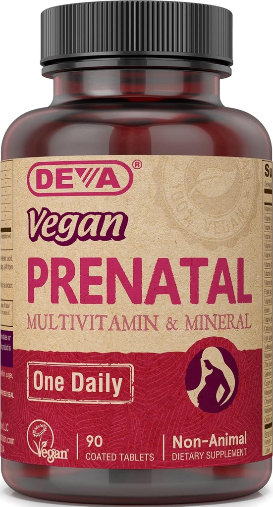 Deva Vegan Prenatal Multivitamin a Mineral - 90 tablet, 2 balení