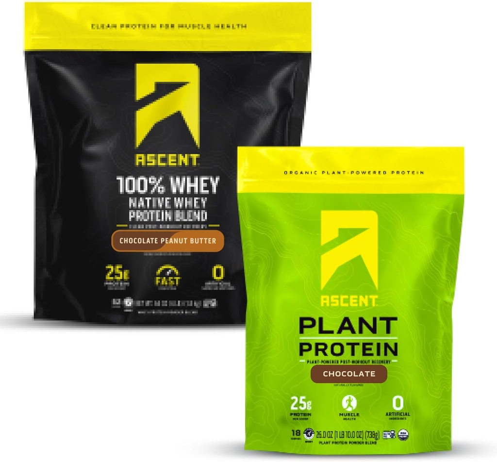 Syrovátka + rostlinný protein prášek - Čokoládové arašídové máslo 4 LB & Čokoláda 18 Doručování