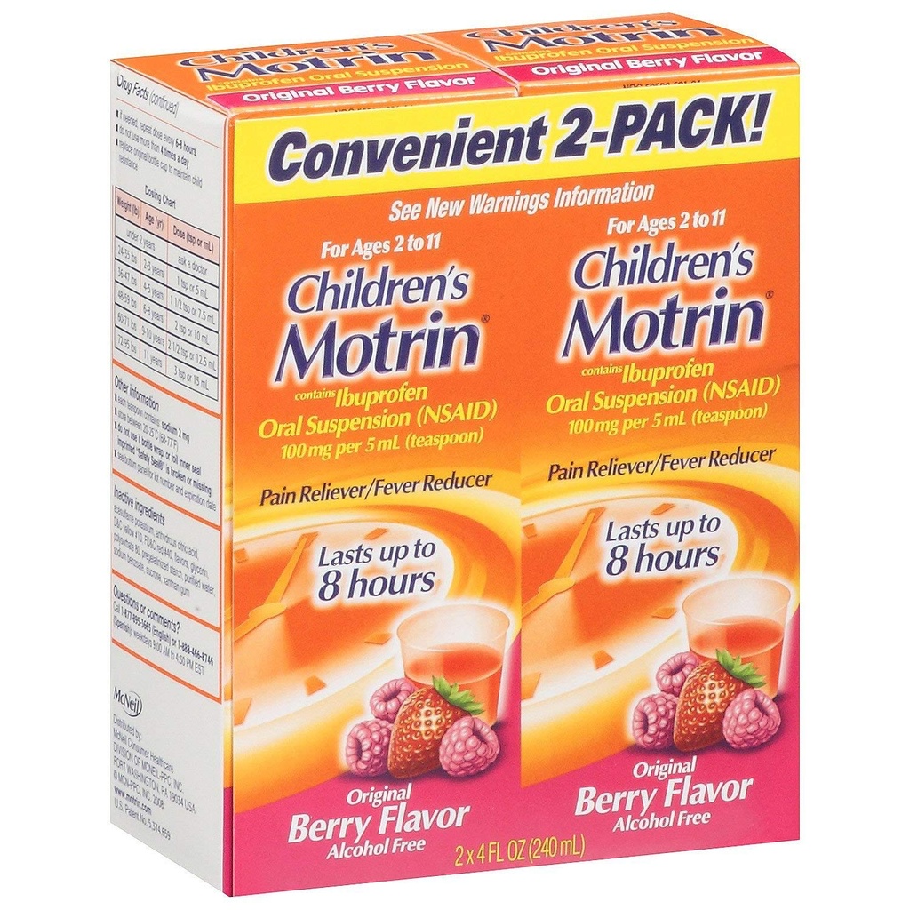 Motrin Child Berry Liq Velikost 4 Fluid Ounce, balení po 6 ks