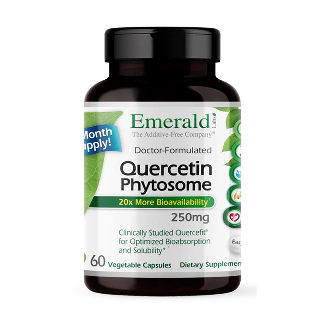 EMERALD LABS Quercetin Phytosome - Quercetin Complex for Immunication Support - Vegan & gluten- Free - 60 Zeleninové kapsle