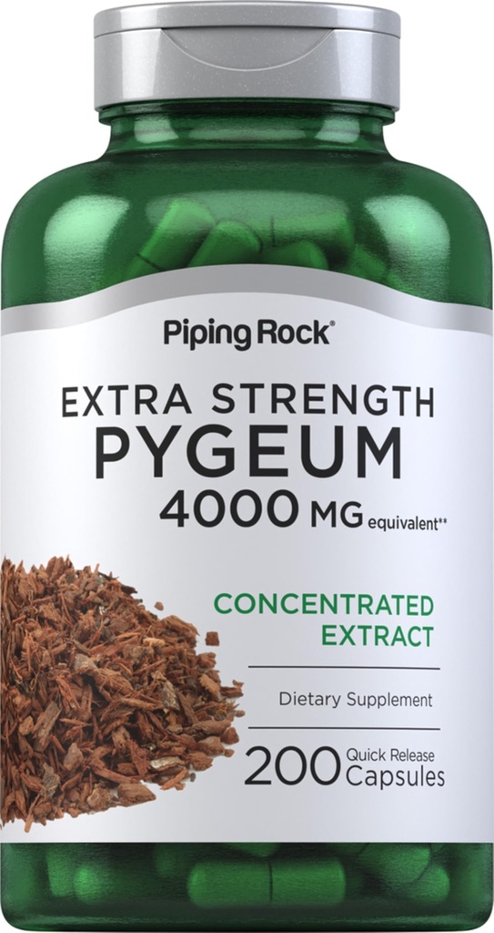 Piping Rock Pygeum dodatek 4000 mg current 124; 200 kapslí 124; pro muže a ženy current 124; Pygeum Africanum Bark extrakt current 124; Extra síla current 124; Non- GMO, gluten zdarma