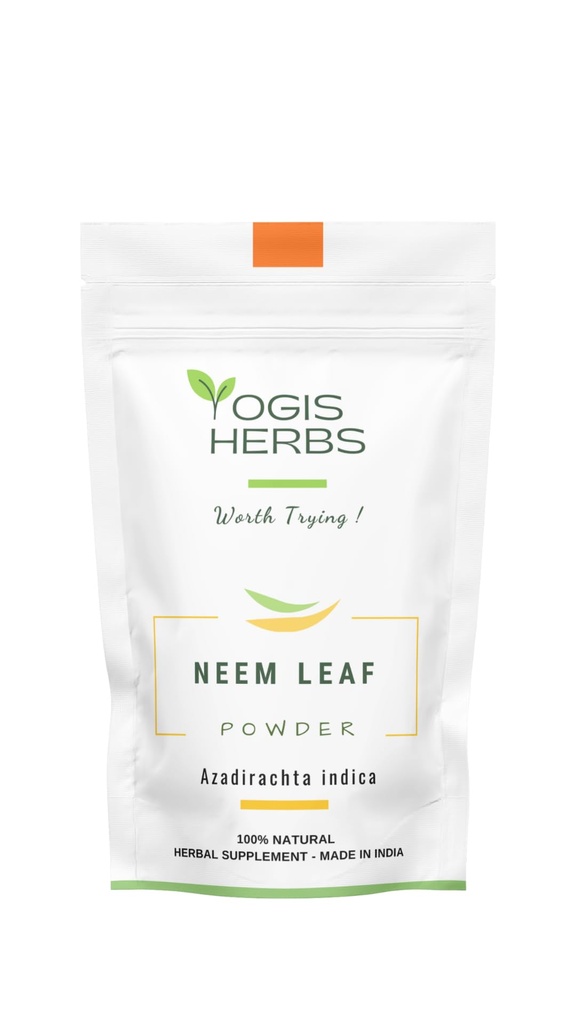 YOGIS HERBS Neem Leaf Powder - Čistá Azadirachta Indica pro detoxikaci, imunitní podporu a čistou pleť - 100% přírodní bylinný doplněk (1 Lb)