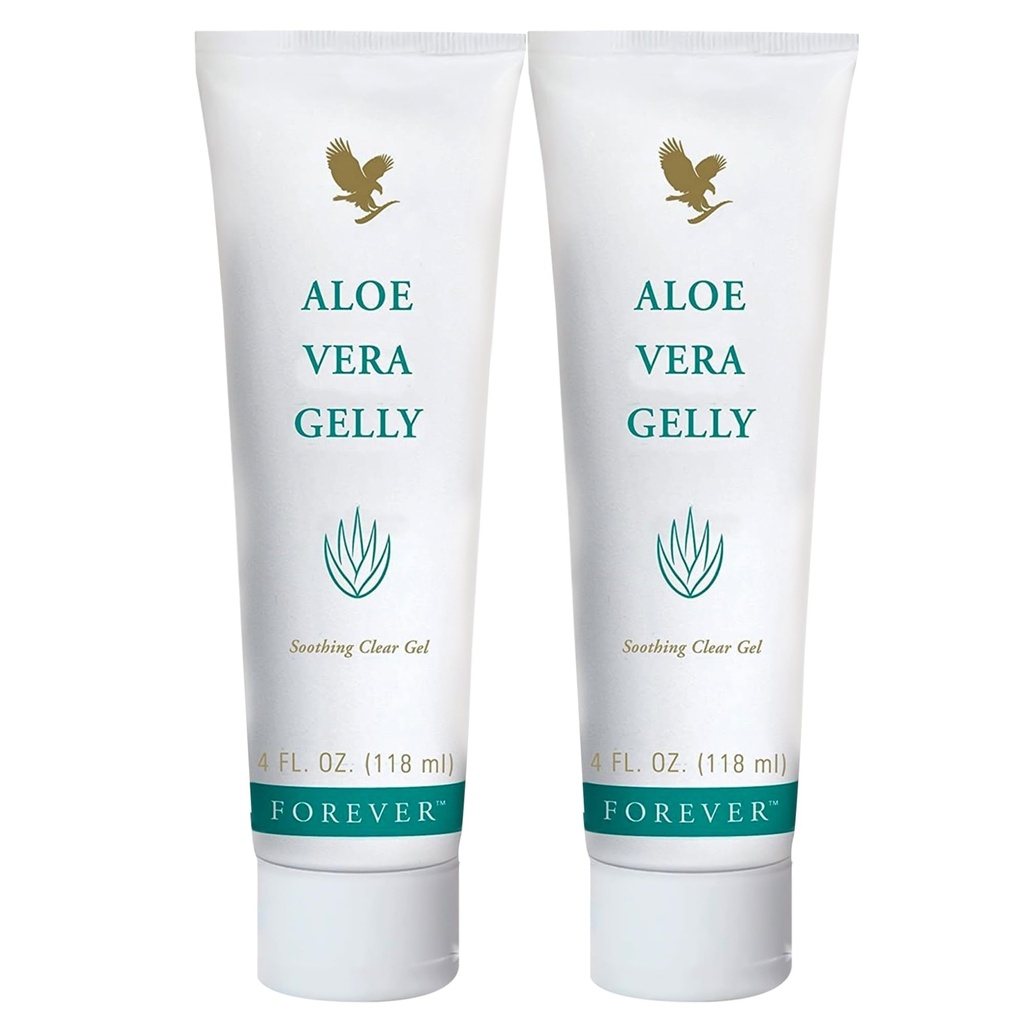 Forever Living - Aloe Vera Gelly - Pure Aloe Gel to Sooth, Moisturize and Condition - Vegan and Gluten- Free - 4 fl oz (Pack of 2)