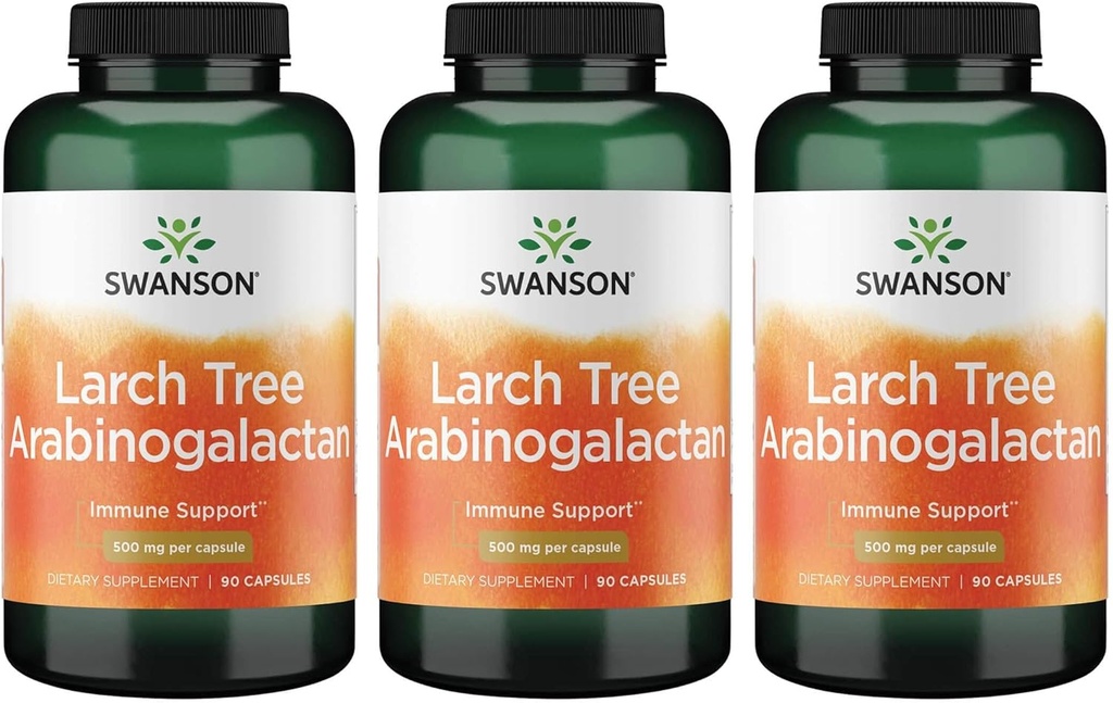 Swanson Ultra Larch Tree Arabinogalactan 500 mg Caps 3 balení
