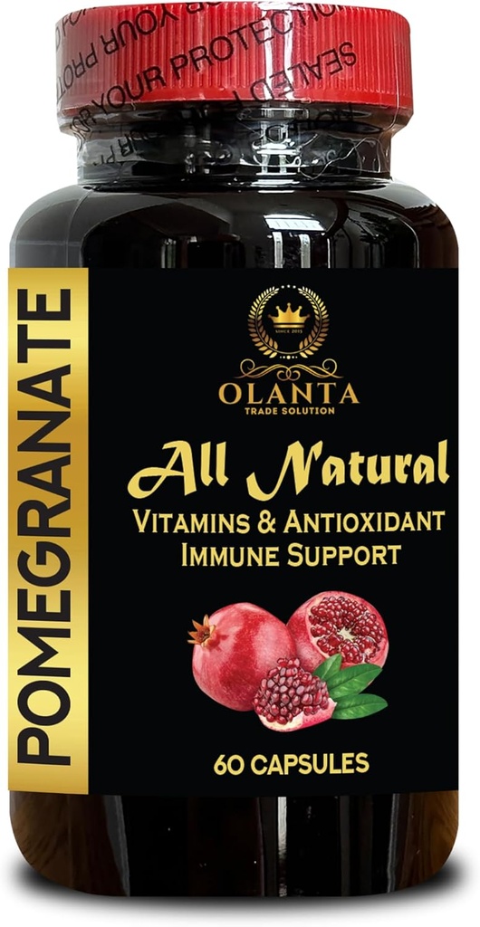 Granátová jablka Extrakt - Granátová jablka Extract Polyfenoly Dodatek, Společná podpora, Antioxidant, Granátová zrna Extract Dodatek, Imunitní Booster - 1 láhev 60 Kapsle