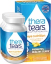 TheraTears 1200mg Omega 3 dodatek pro oční výživu, Organic Flaxseed Triglyceride Fish Oil a Vitamin E, 90 Počet (balení po 3)