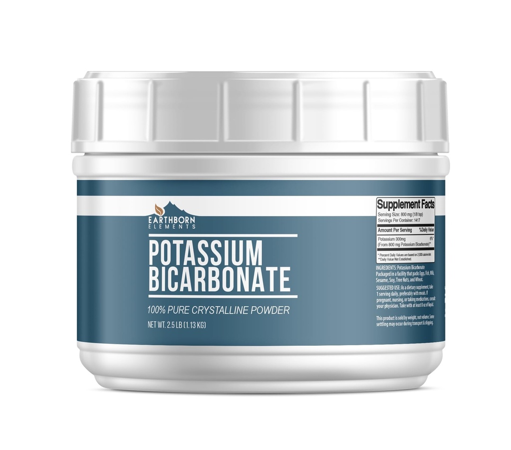 Bikarbonát draselný (2,5 lb), mess- Free Tub, čistý a neředěný