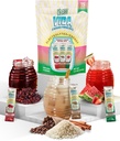 Hydratace + Energy Electrolyte Drink Mix - Variety Pack s Hibiscus, Coffee Horchata & Jahodový meloun, Sugar- Free with Caffeine, L- Theanine, Coconut Water & Minerals