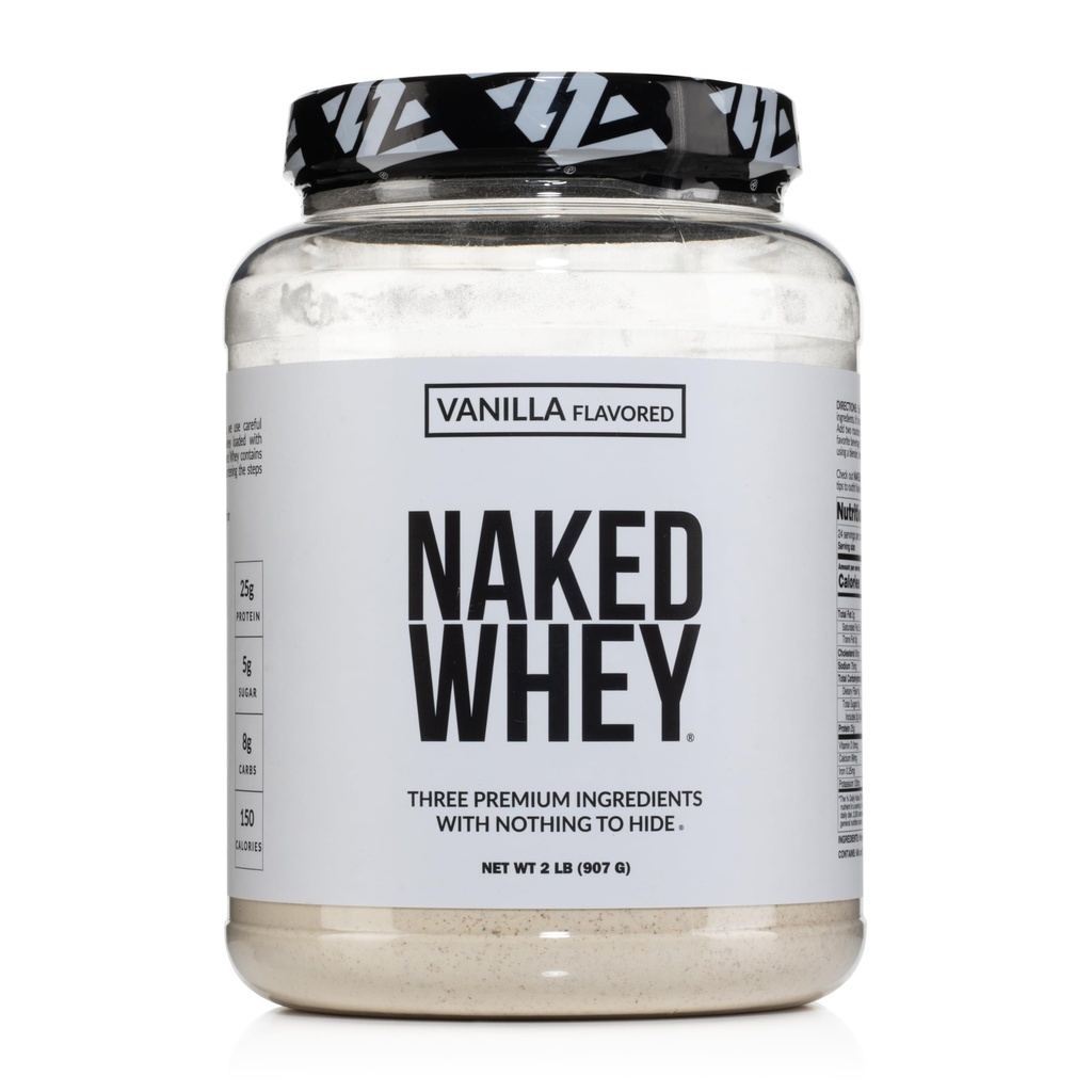 NAKVANÁ Syrovátka Vanilla Protein Powder - Pouze 3 ingredience - Tráva Fed Syrovátka Powder, Vanilla Flavor, a Organic Coconut Sugar, NSF Certified, No GMO, No Soy, a gluten Free - 24 Služeb