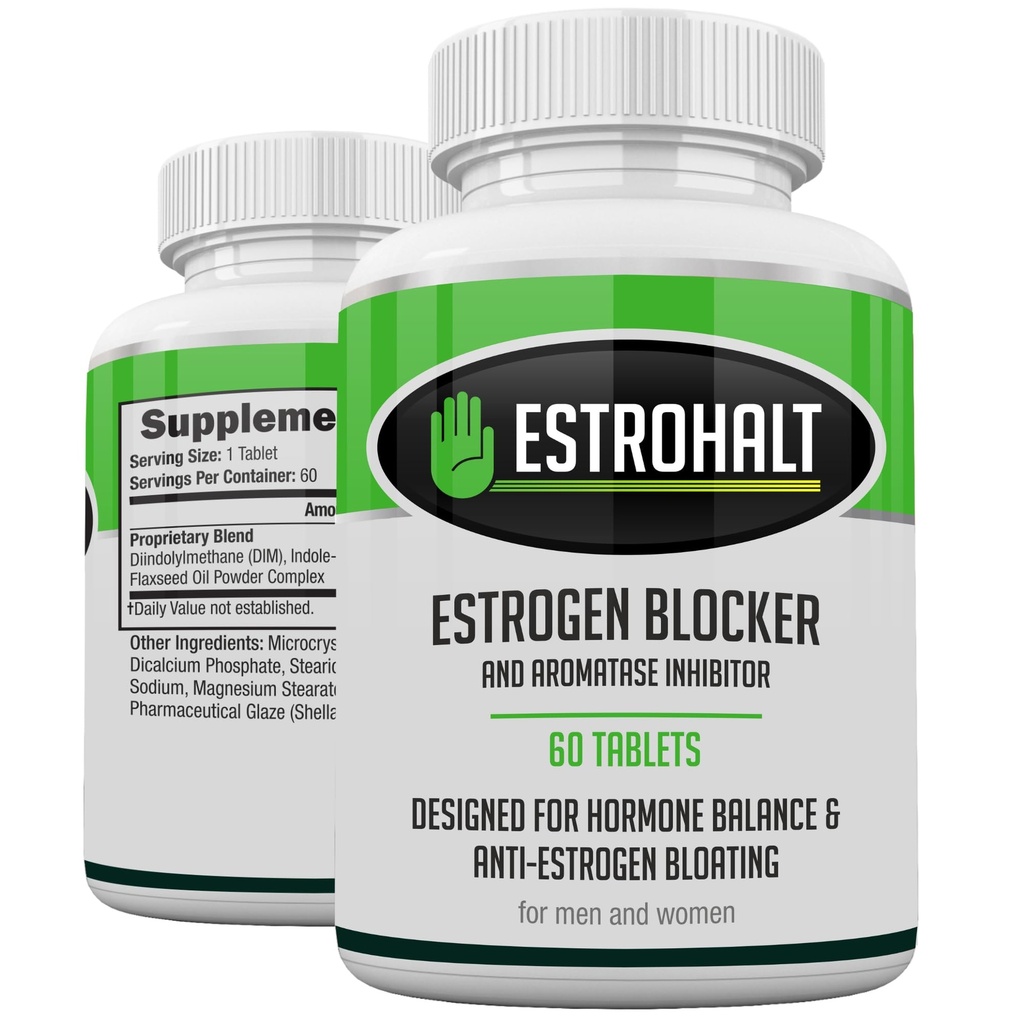 Estrogen- Blokovací dodatek & Přírodní anti Aromatáza Inhibitor pilulky pro muže a ženy DIM (Diindolylmethan) & Indol 3 Karbinol (I3C) Doplňky pro estrogen Dominance & Hormon Balance