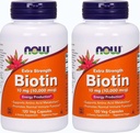 Foods Biotin 10 mg Extra síla 120 víček, balení po 2 ks