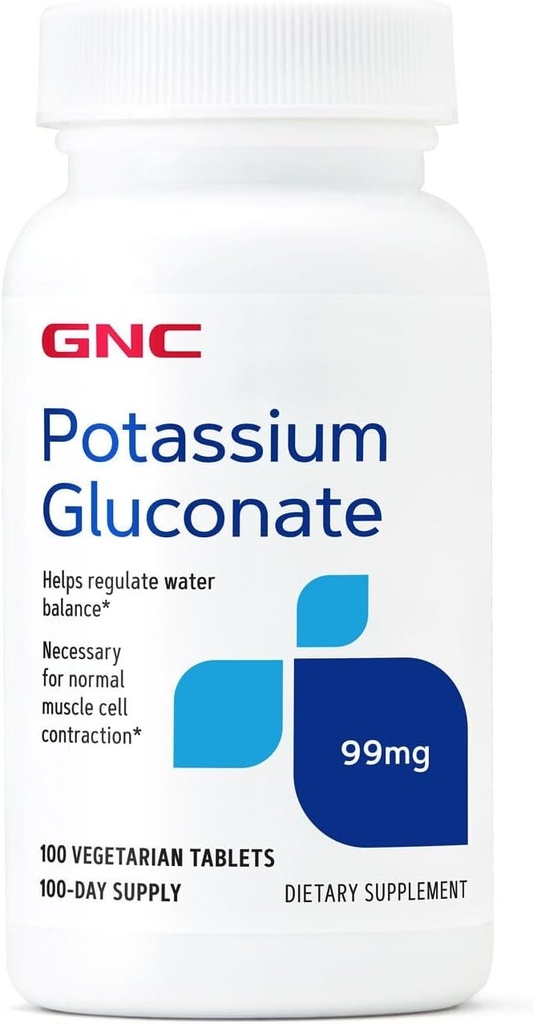 GNC draslík Gluconate 99mg, 100 tablet, podporuje normální svalové funkce