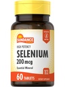 Sundance Selenium 200mcg colum124; 60 tablet colum124; High potency Formule colum124; Vegetarian, Non- GMO, a gluten zdarma Essential Mineral Supplement