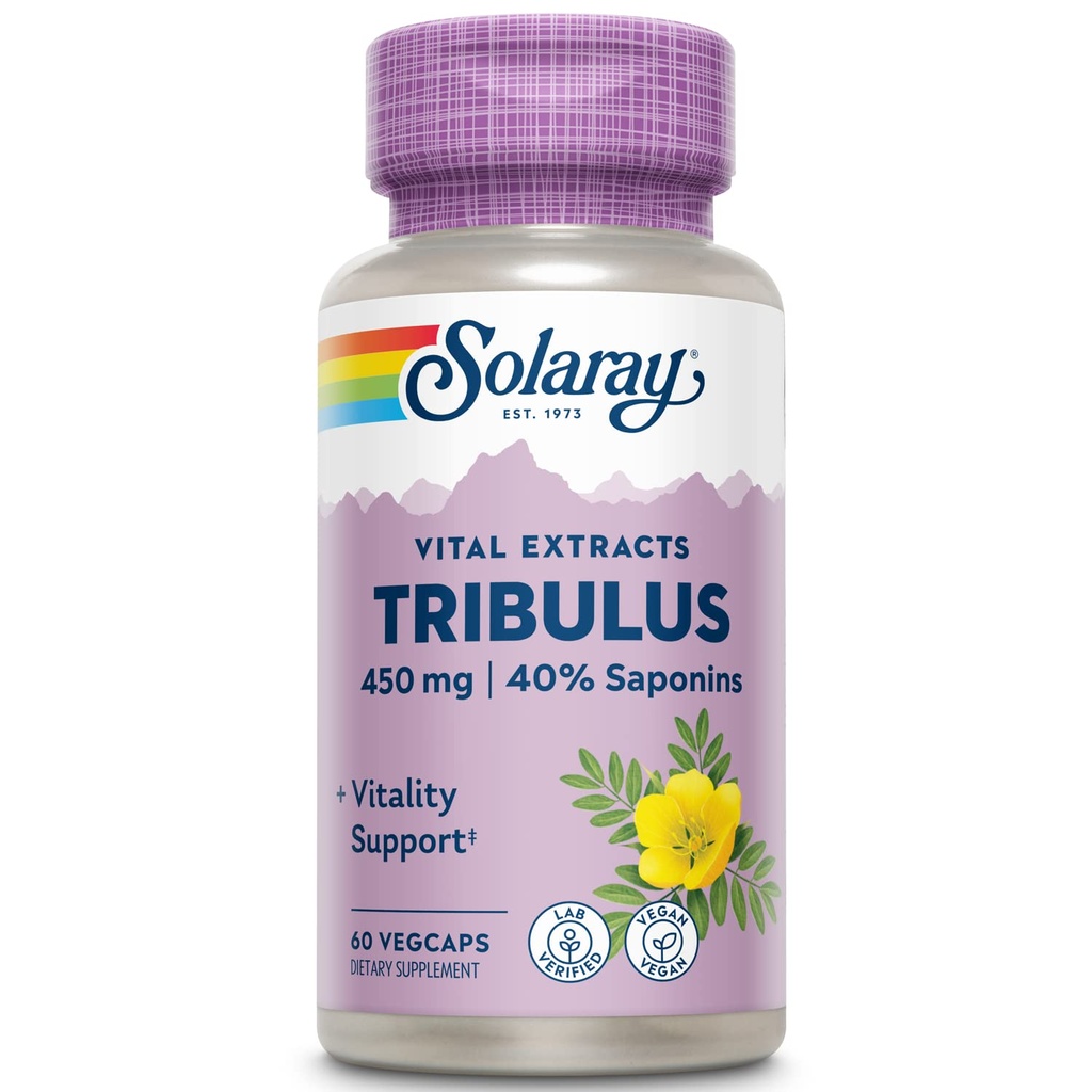SOLARAY Zaručená potence Tribulus Fruit Extract, Veg Cap (Btl- Plastic) 450mg Př