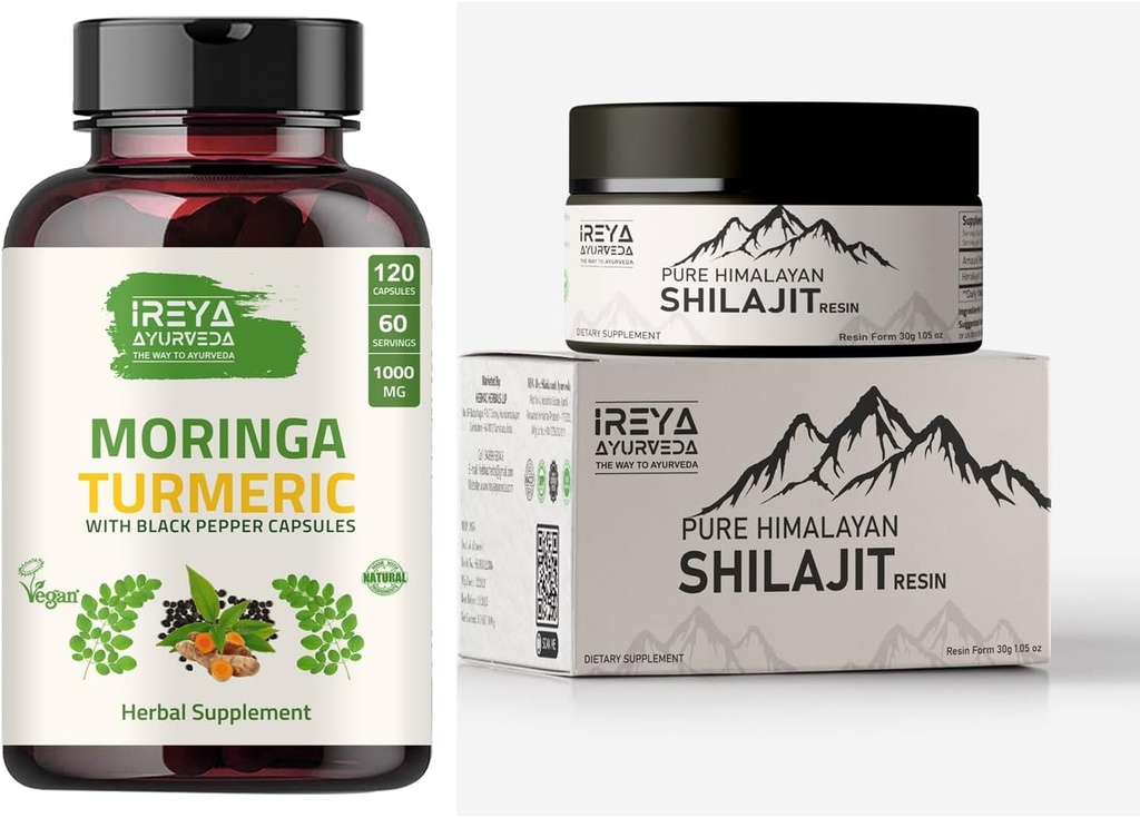 Moringa Turmeric Capsules a Himalayan Shilajit Capsules