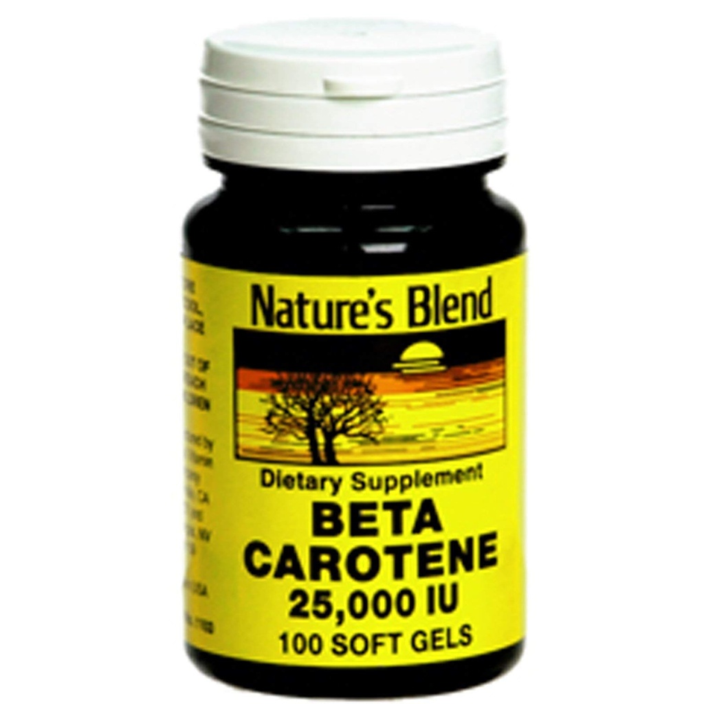 Nature 's Blend Beta Caroten 25 000 IU 100 Softgels