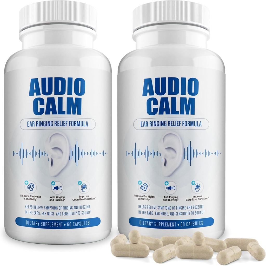 Audio klid - Tinnitus Relief dodatek 124; Natural Stop Tinnitus řešení - Relieves Ušní vyzvánění, Buzzing, Clicking Cl124; 60 Kapsle (2)