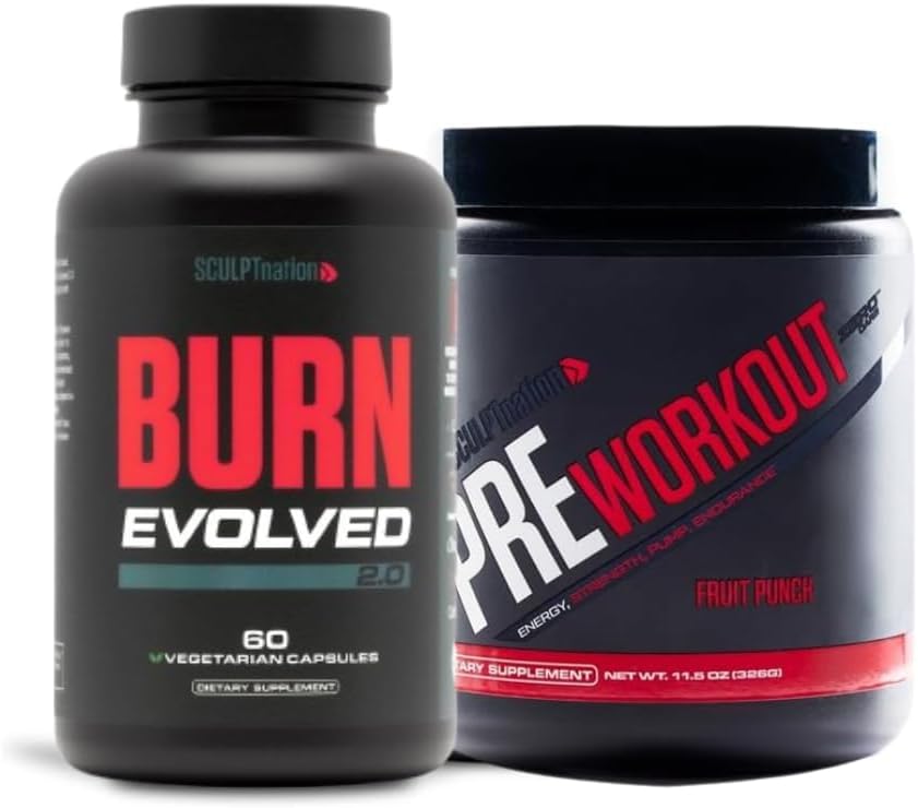 Sochařský národ V Shred Burn Evolved 2.0 a Pre Workout Fruit Punch Bundle