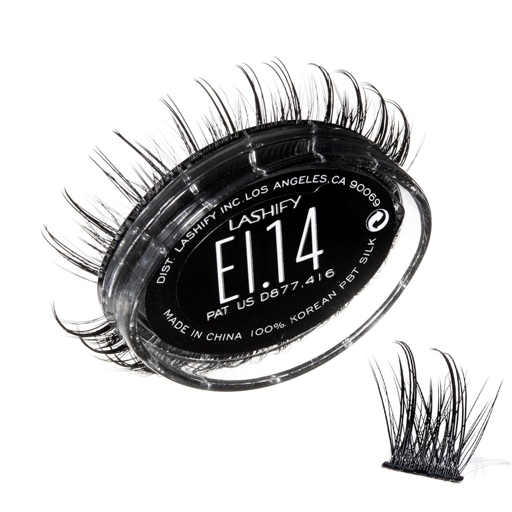 Lashify Extrémní led 14mm Gossamer DIY Eyelash rozšíření znovu vyplnit, první někdy dual- fibered lash, který nabízí jak tenké a tlusté fibrily, černé, snadné falešné řasy