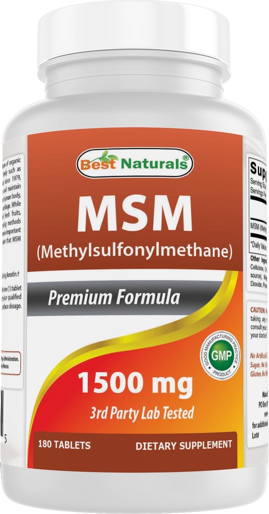 Nejlepší Naturals MSM 1500 mg 180 tablet