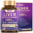 28- in-1 Játra čistící detox & opravy - 1500mg Podpora zdraví jater s mléčným bodlákem, kořen pampelišky, extrakt z artyčoků a 20 + bylinné přípravky na podporu jater - Made in USA - 60 Kapsle
