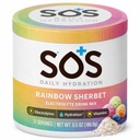 SOS Hydratace Electrolyte Powder Drink Mix 124; 31 Servings CLAS124; Nízký cukr CLAS124; 15 Calorie CLAS124; Keto- Friendly & Rapid Rehydratation CLAS124; Rainbow Sherbert