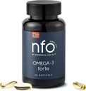 NFO Omega-3 Forte Fish Oil with Fish Gelatine - Premium Fish- Based Omega- Based Omega- 124; Pure Marine Formule CLANE124; High EPA & DHA CLANE124; 60 Kapsle