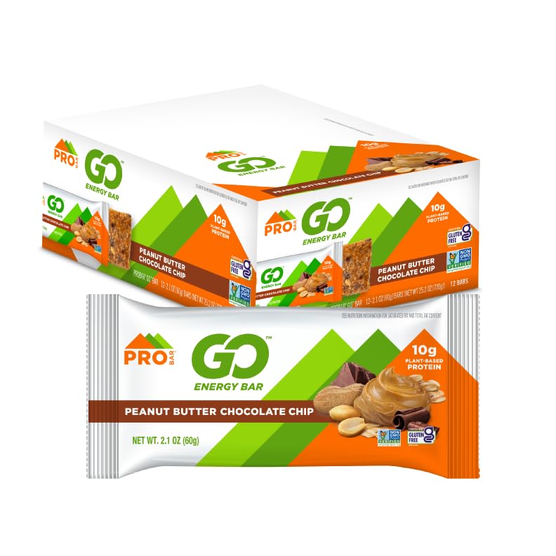 PROBAR - GO Energy Bary - arašídové máslo čokoládový chip - gluten- Free, Non- GMO, Whole- Food Ingredient Snack Bars (12 Počet)