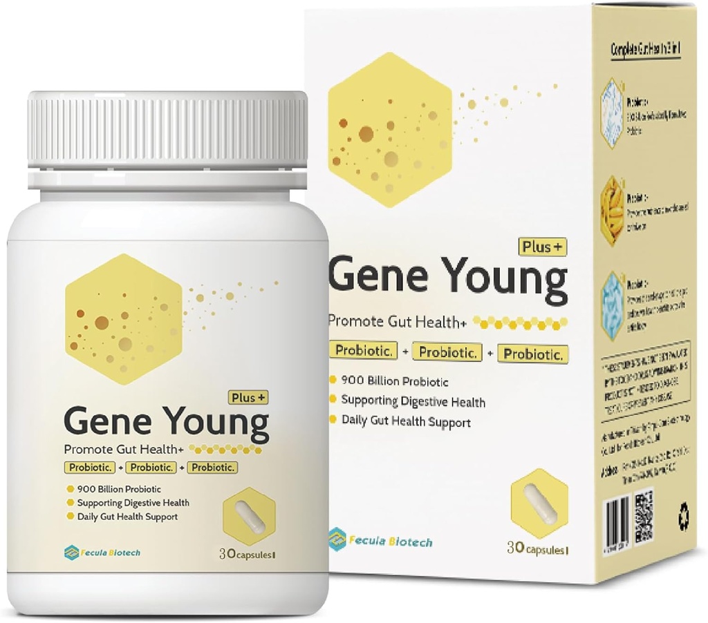 Synbiotika pro Gut Health CLAS124; 3- in-1 Daily Prebiotic, Probiotic, Postbiotic pro stravitelné zdraví, Bloat & Imunitation Support CLAS124; 30 Kapsle