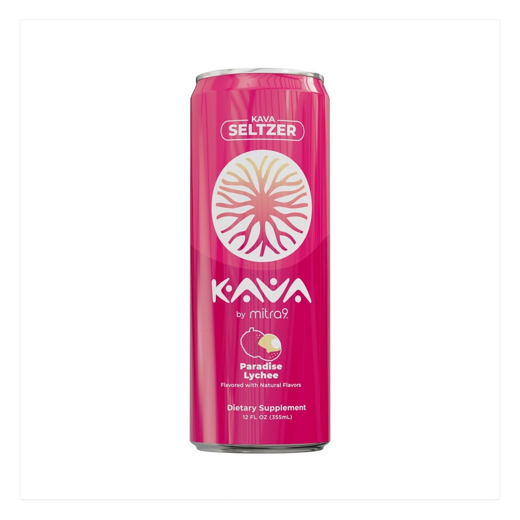 MITRA9 Botanické nápoje - Kokosový lychee Sparkling Kava Drink with Kava Root Extract - Mood Enhancer - Plant based - Promotes Natural Calm & Clarity (12 Fl. Oz) (4)