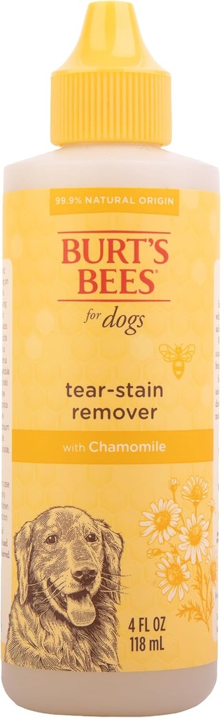 Burt 's včely pro domácí zvířata Tear Stain Remover pro psy s heřmánek, 99,9% přírodní Původ, Pes Tear Stain Remover, Pes Eye Cleaner 4 oz