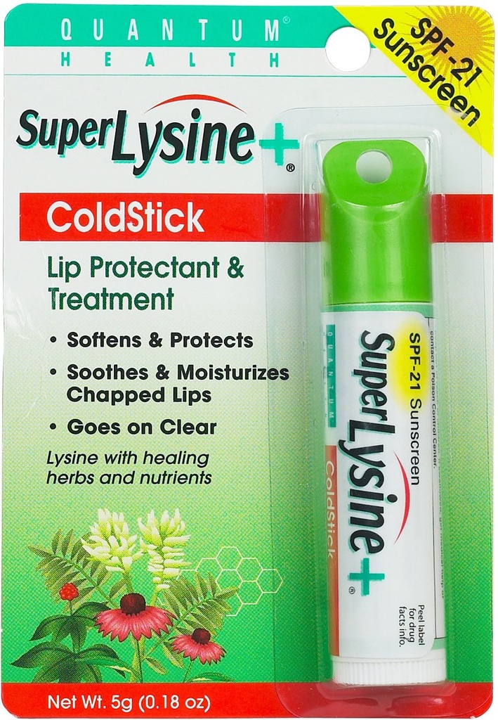 Quantum Super Lysin a Cold Stick Tube Lip Protector and Cold Sore Treatment - 0.18 oz