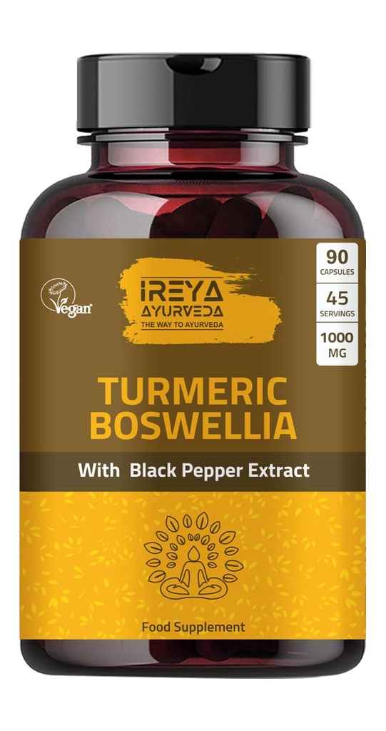 Botwellia Extract Kapsle (90 Kapsle) 1000 mg - Boswellia Serrata s 95% Black Pepper Extract and Curcuminoids Extract a 65% Boswellia Extract
